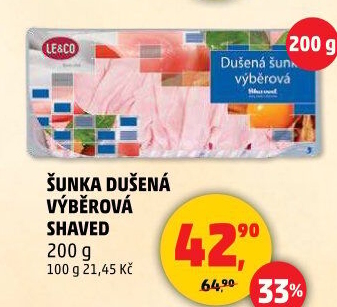 Šunka dušená výběrová LE&