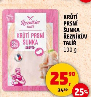 Šunka krůtí prsní Řezníkův talíř