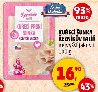 Šunka kuřecí nejvyšší jakosti Řezníkův talíř