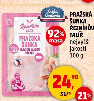 Šunka pražská nejvyšší jakosti Řezníkův talíř