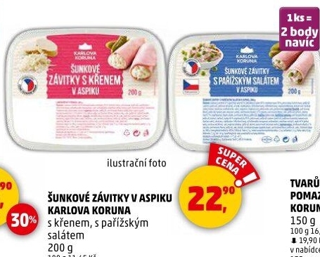 Šunkový závitek s křenem Karlova Koruna