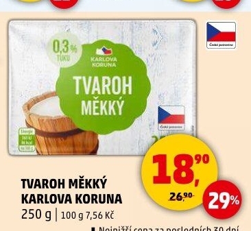 Tvaroh měkký Karlova Koruna