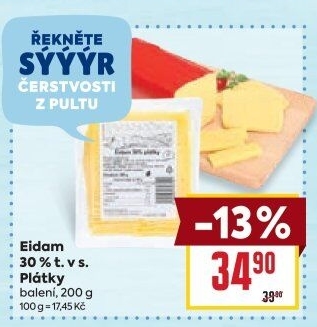 Sýr Eidam 30%