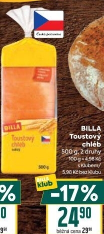 Toustový chléb Billa