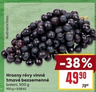 Hrozny tmavé bezsemenné