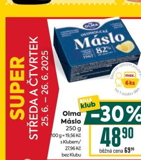 Máslo Olomoucké Olma