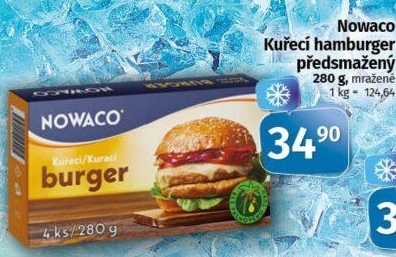 Hamburger kuřecí mražený Nowaco