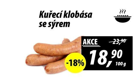 Kuřecí klobása se sýrem