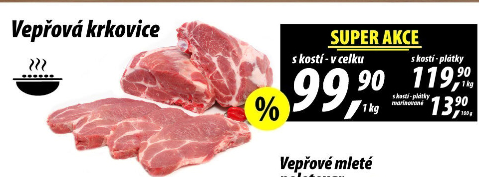 Vepřová krkovice s kostí marinovaná