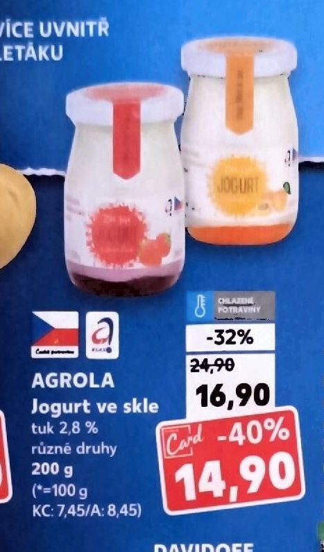 AGROLA Jogurt ve skle