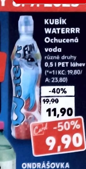 KUBÍK WATERRR Ochucená voda