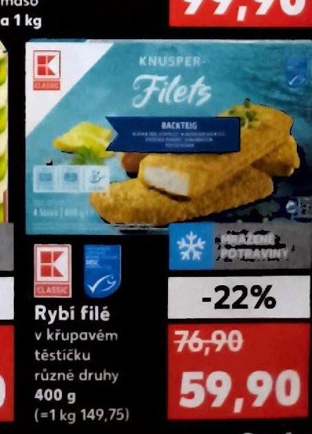 Rybí filé v křupavém těstíčku