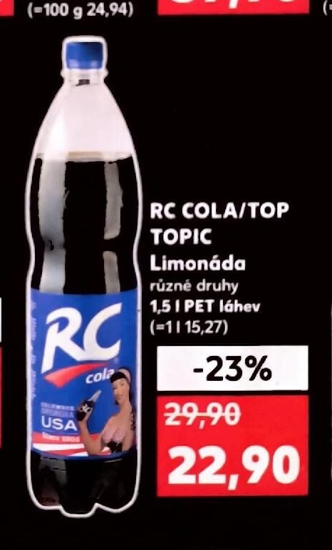 RC COLA/TOP TOPIC limonáda