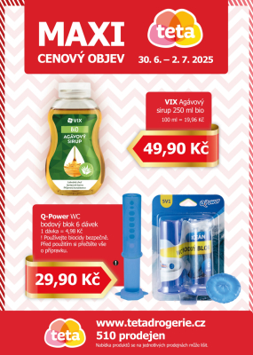 akční leták Teta drogerie 30.6.2025-2.7.2025