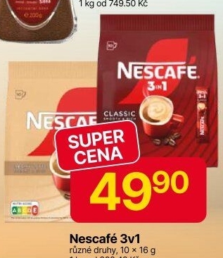 Instantní káva porcovaná 3v1 Nescafé