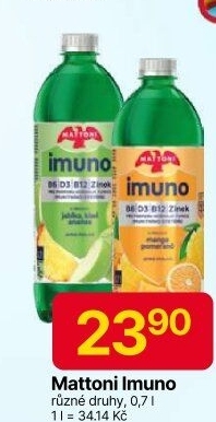 Ochucená voda Mattoni Imuno