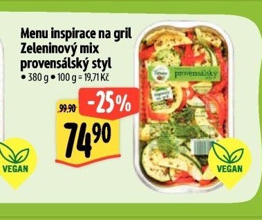 Menu inspirace na gril Zeleninový mix provensálský styl