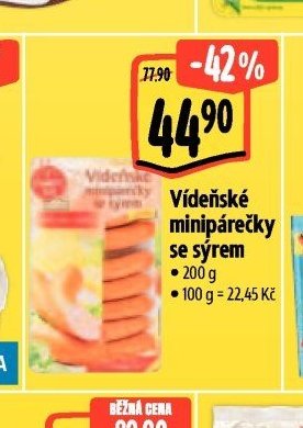 Vídeňské minipárečky se sýrem
