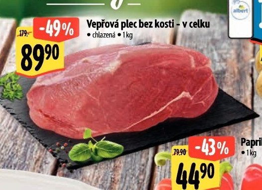 Vepřová plec bez kosti - v celku