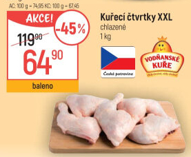 Kuřecí čtvrtky Vodňanské kuře