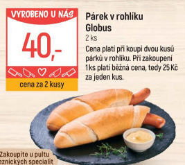 Párek v rohlíku Globus