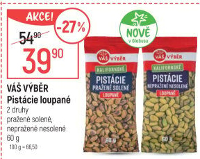 Pistácie loupané pražené Váš Výběr