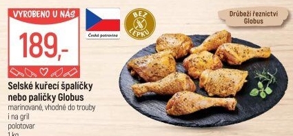 Selské kuřecí stehna marinovaná Globus