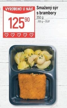 Smažený sýr s bramborem Globus