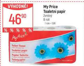 Toaletní papír 2vrstvý My Price