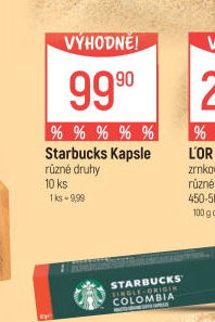 Kapsle Nespresso Starbucks