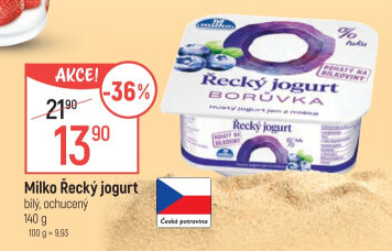 Ochucený jogurt řecký 0% Milko