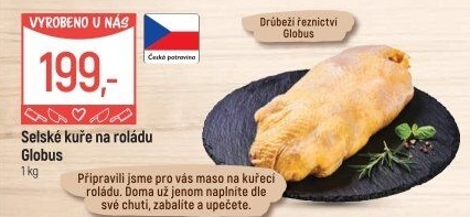 Selské kuře na roládu Globus