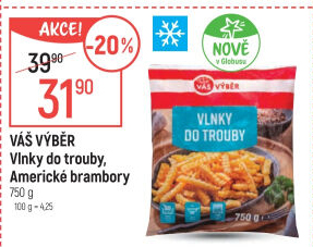 Hranolky vlnky mražené Váš Výběr