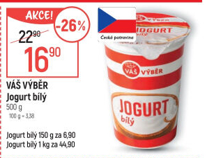 Jogurt bílý Váš Výběr