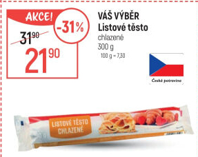 Listové těsto Váš Výběr
