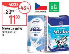 Mléko trvanlivé Pragolaktos- 1,5% polotučné