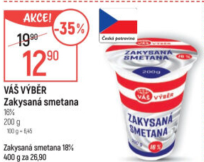 Zakysaná smetana 16% Váš Výběr