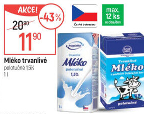 Mléko trvanlivé Pragolaktos- 1,5% polotučné