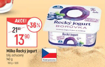 Ochucený jogurt řecký 0% Milko