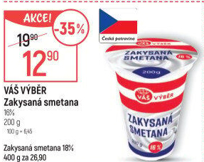 Zakysaná smetana 16% Váš Výběr