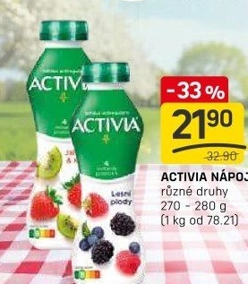Jogurtový nápoj Activia Danone