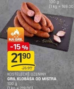 Klobásy od mistra Láďa Grileman Kostelecké uzeniny