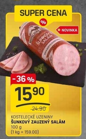 Salám šunkový zauzený Kostelecké uzeniny