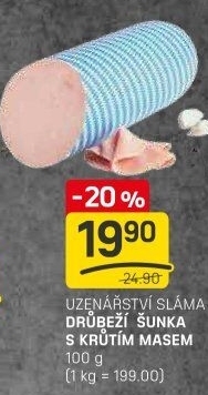 Šunka drůbeží s krůtím masem Sláma