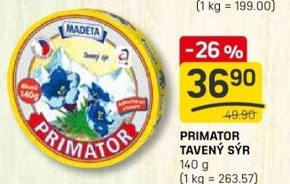 Sýr tavený Primátor Madeta