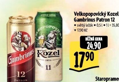 Velkopopovický Kozel 11 / Gambrinus Patron 12