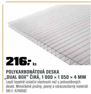 Deska polykarbonDualBoxČirá4