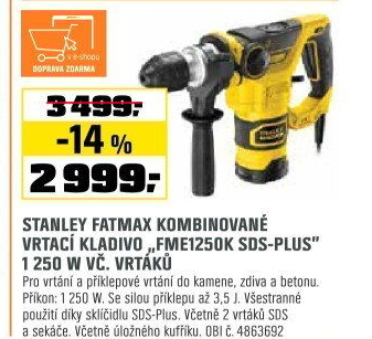 Kladivo vrtací kombiFME1250K +vrtáky
