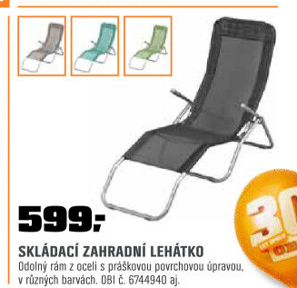 Lehátkoskládací zahradní šedé