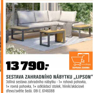 Lipsonrohovýloung.set šedý